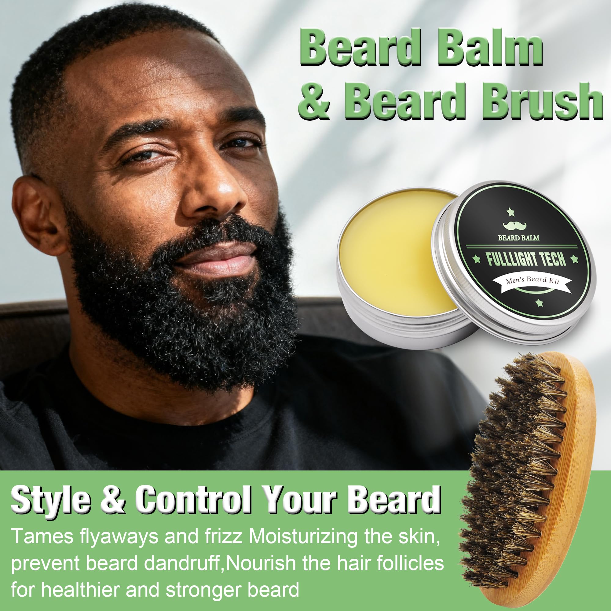 Fulllight Tech Beard oil Sweet Tobacco—mature fragrance and easy styling.