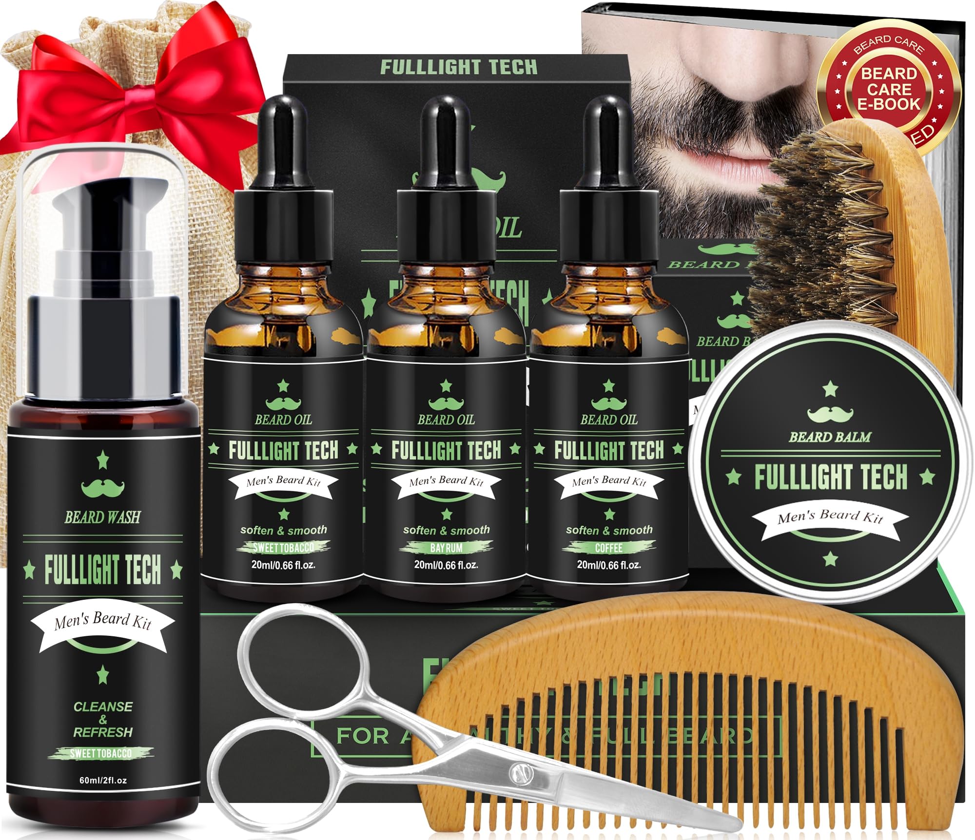 FULLLIGHT TECH bay rum beard oil bottle for refreshed grooming
