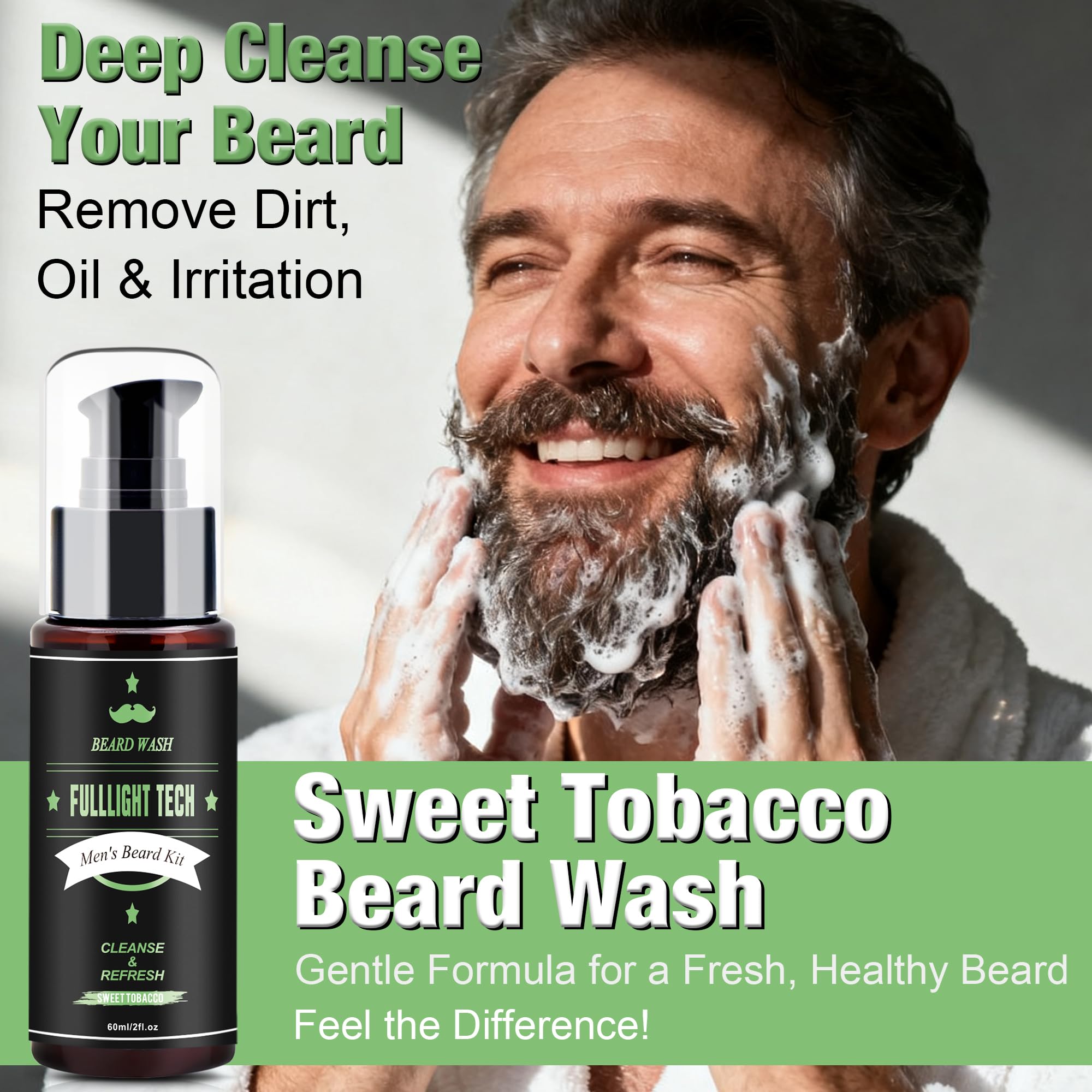 FULLLIGHT TECH beard shampoo balm sweet tobacco for conditioning
