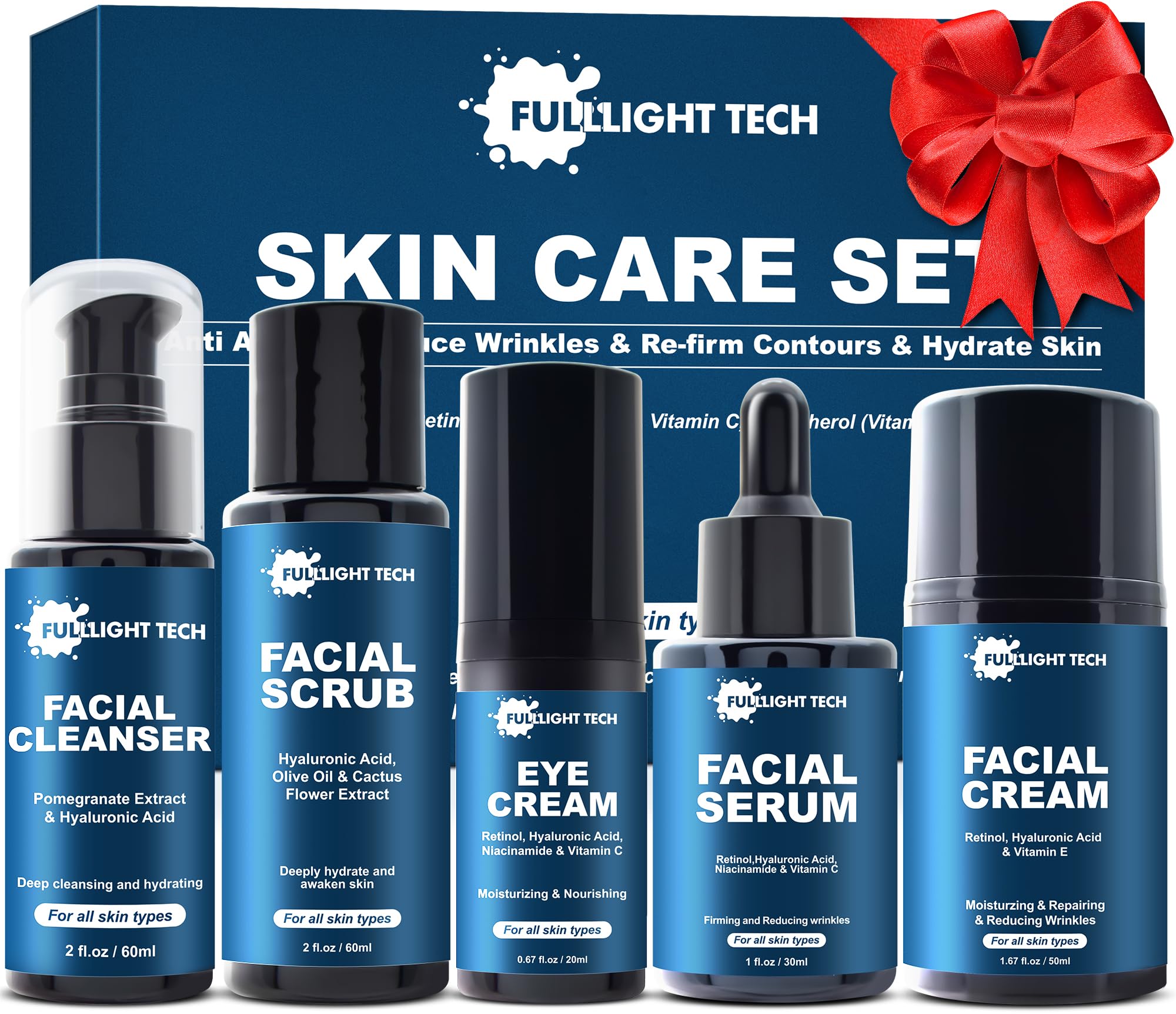 FULLLIGHT TECH Skin Care for Men cleanser bottle—refreshing daily cleanse for smoother skin