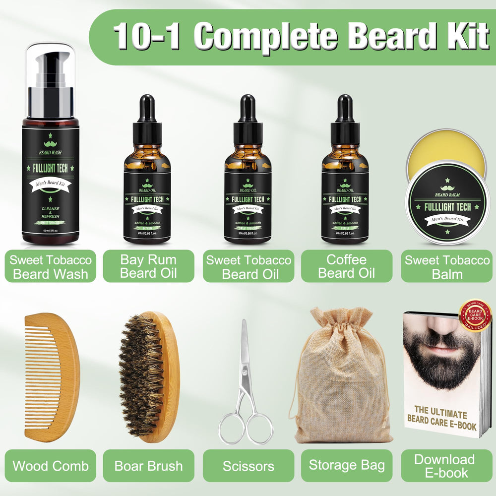 Fulllight Tech Stainless steel beard scissors—precise trimming and shaping.