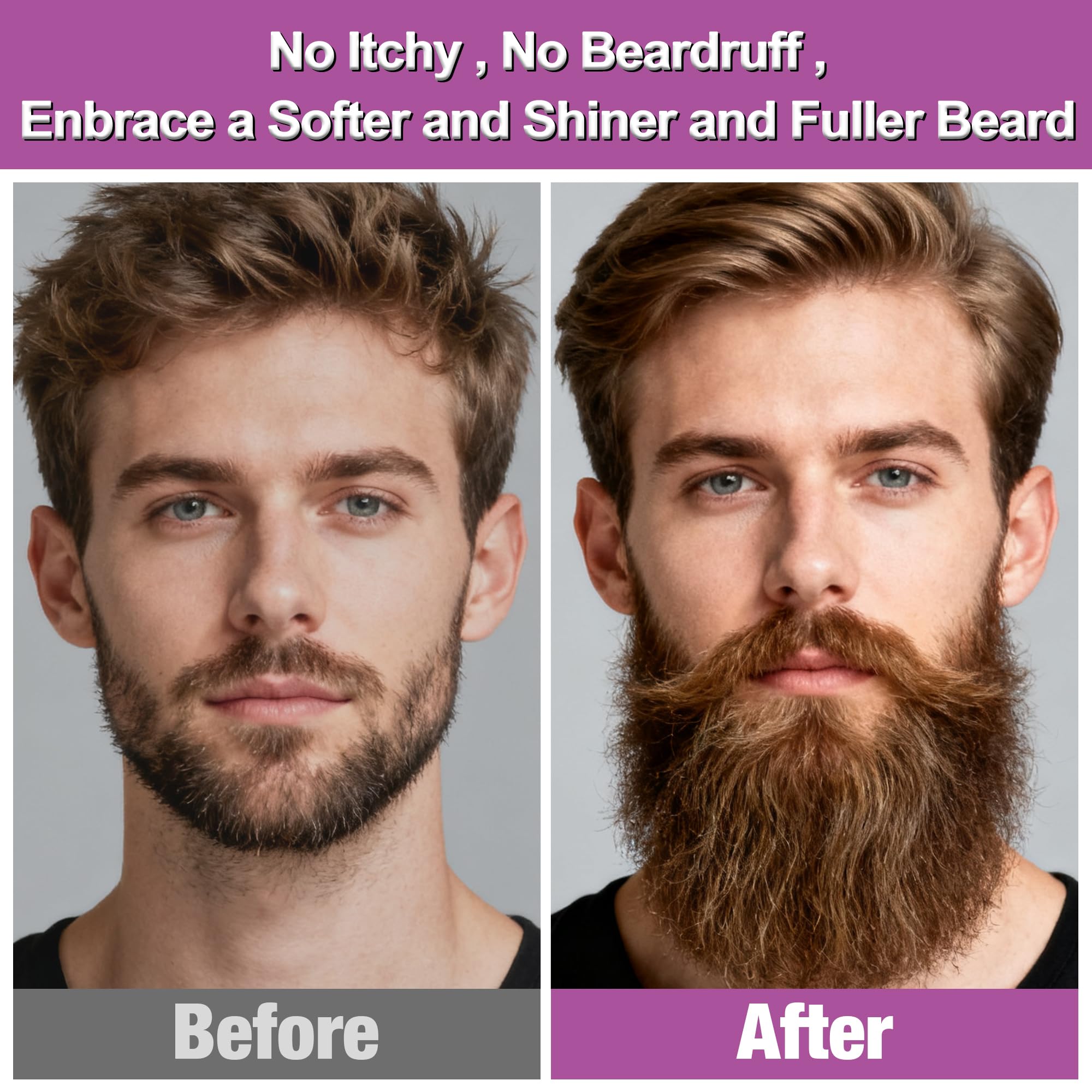 FULLLIGHT TECH beard brush and comb set for precise shaping and detangling