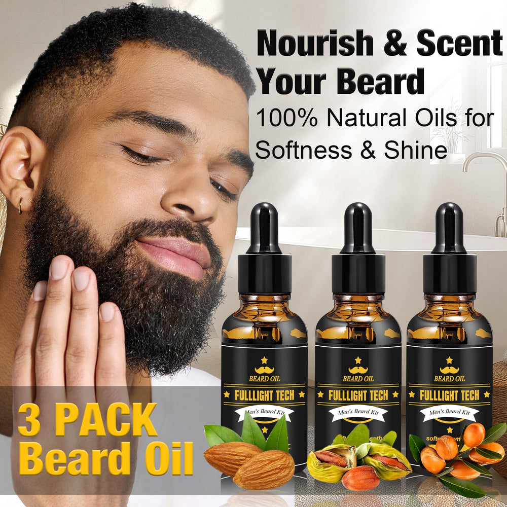 FULLLIGHT TECH Beard Wash bottle centered on gentle cleansing preserving natural oils