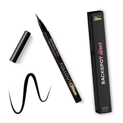 Fullout Glam BackSpot Liner application close-up shows precise lash lining.