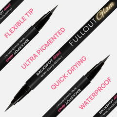 Fullout Glam BackSpot Liner quick-dry formula ensures fast lash placement.