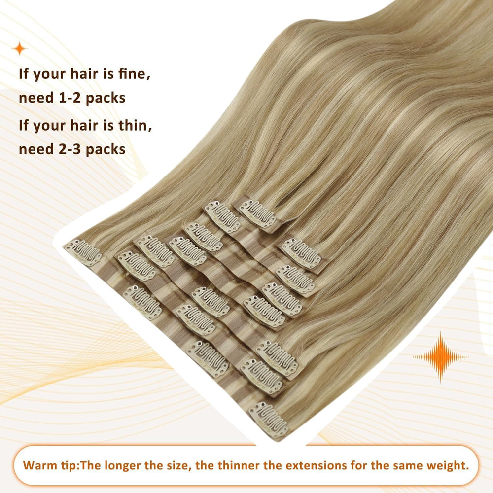 Full Shine lightweight clips minimize scalp pressure for comfort