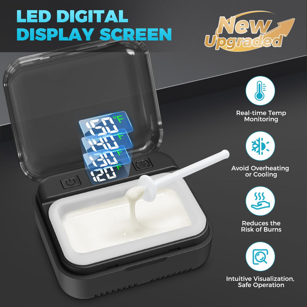 FullWoyi Nose Wax Kit LED display shows real-time wax heat.