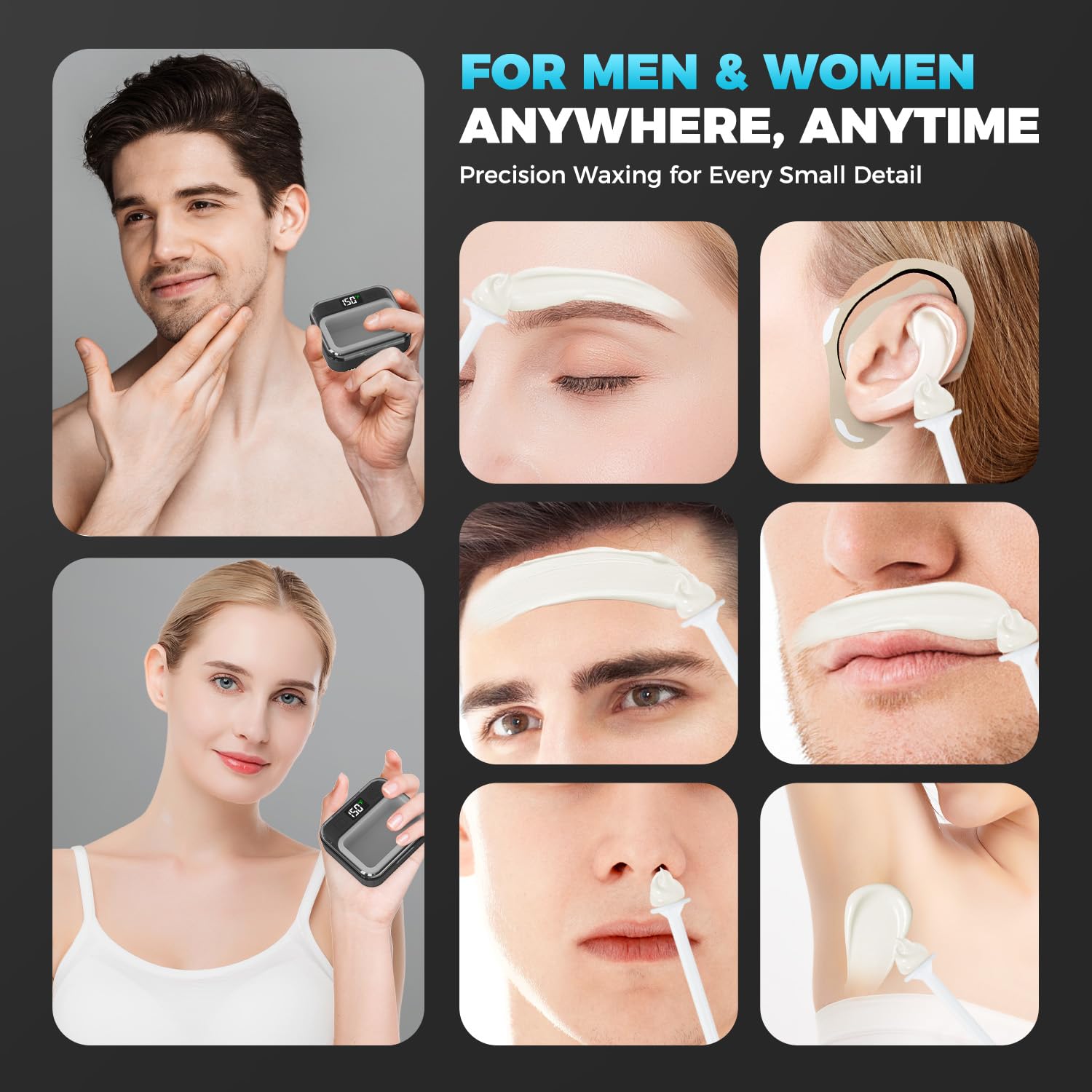 FullWoyi Nose Wax Kit temperature controls provide personalized warmth.
