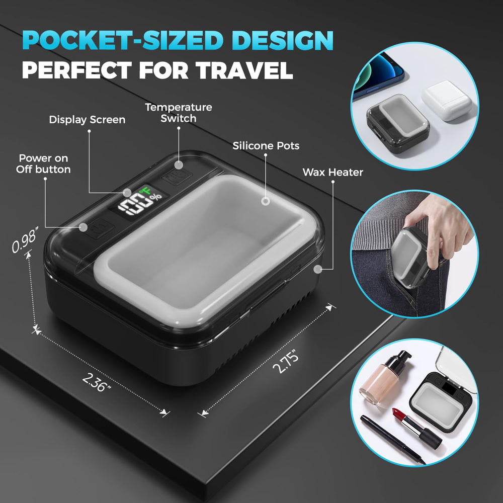FullWoyi Nose Wax Kit travel-size design fits in a pocket.