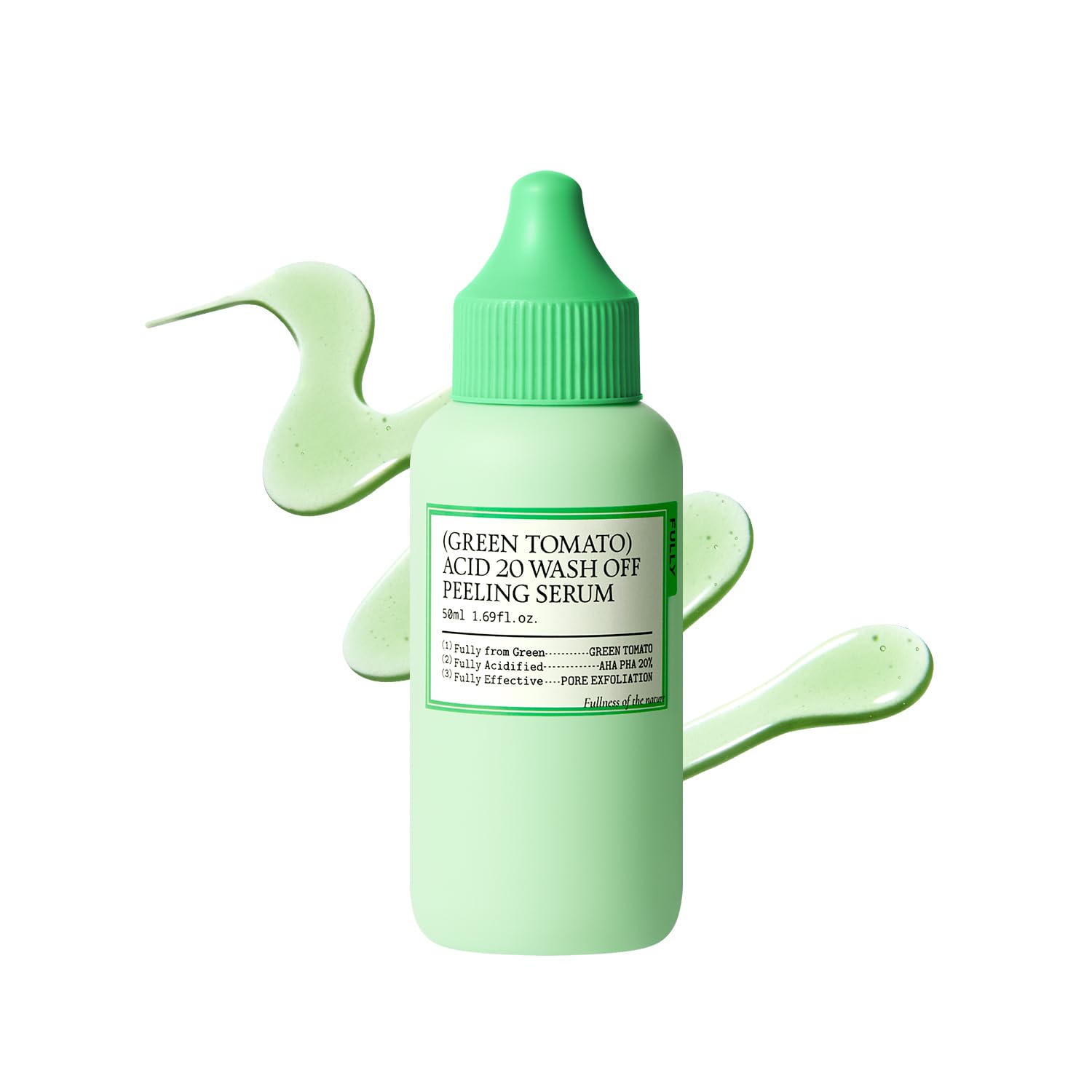 FULLY Green Tomato Acid 20 serum bottle hints at a glowing, smoother complexion