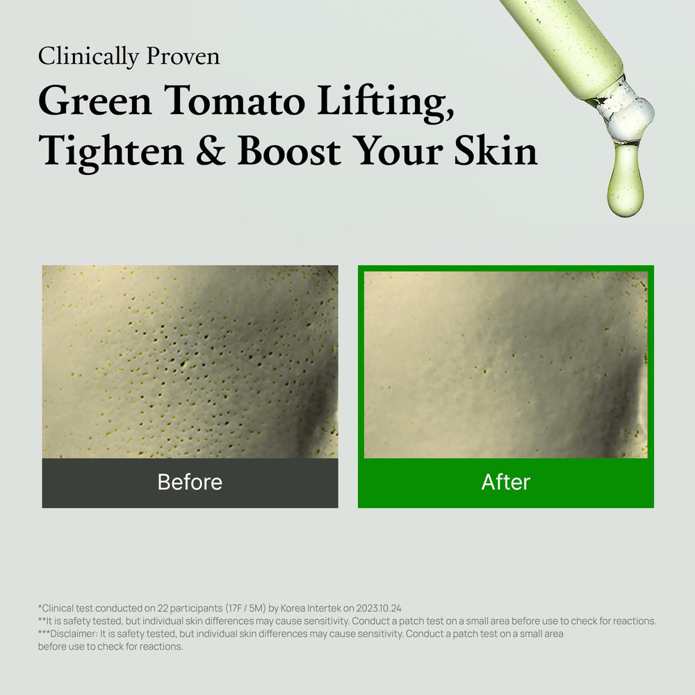FULLY Green Tomato Serum texture swatch showing lightweight hydration