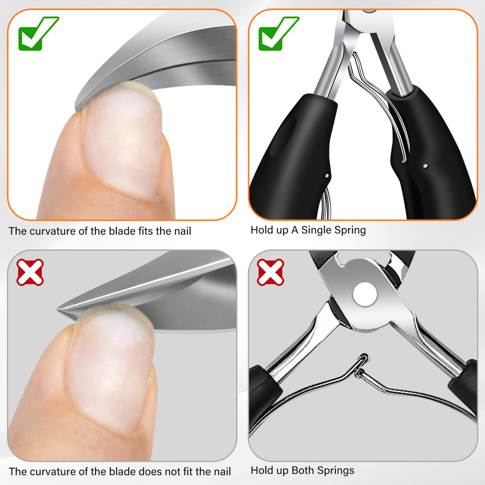 FULUNS anti-slip handle provides secure grip during trimming