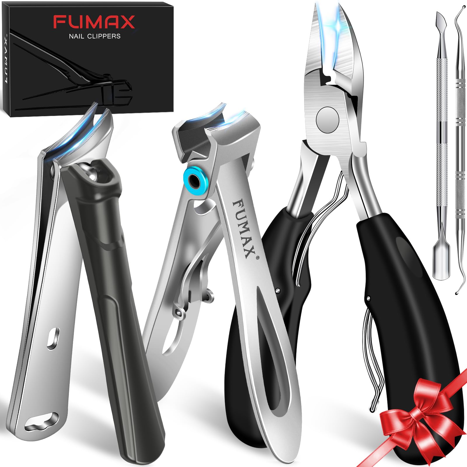 FUMAX 5-in-1 men's nail clippers set ready for precise trimming and grooming.