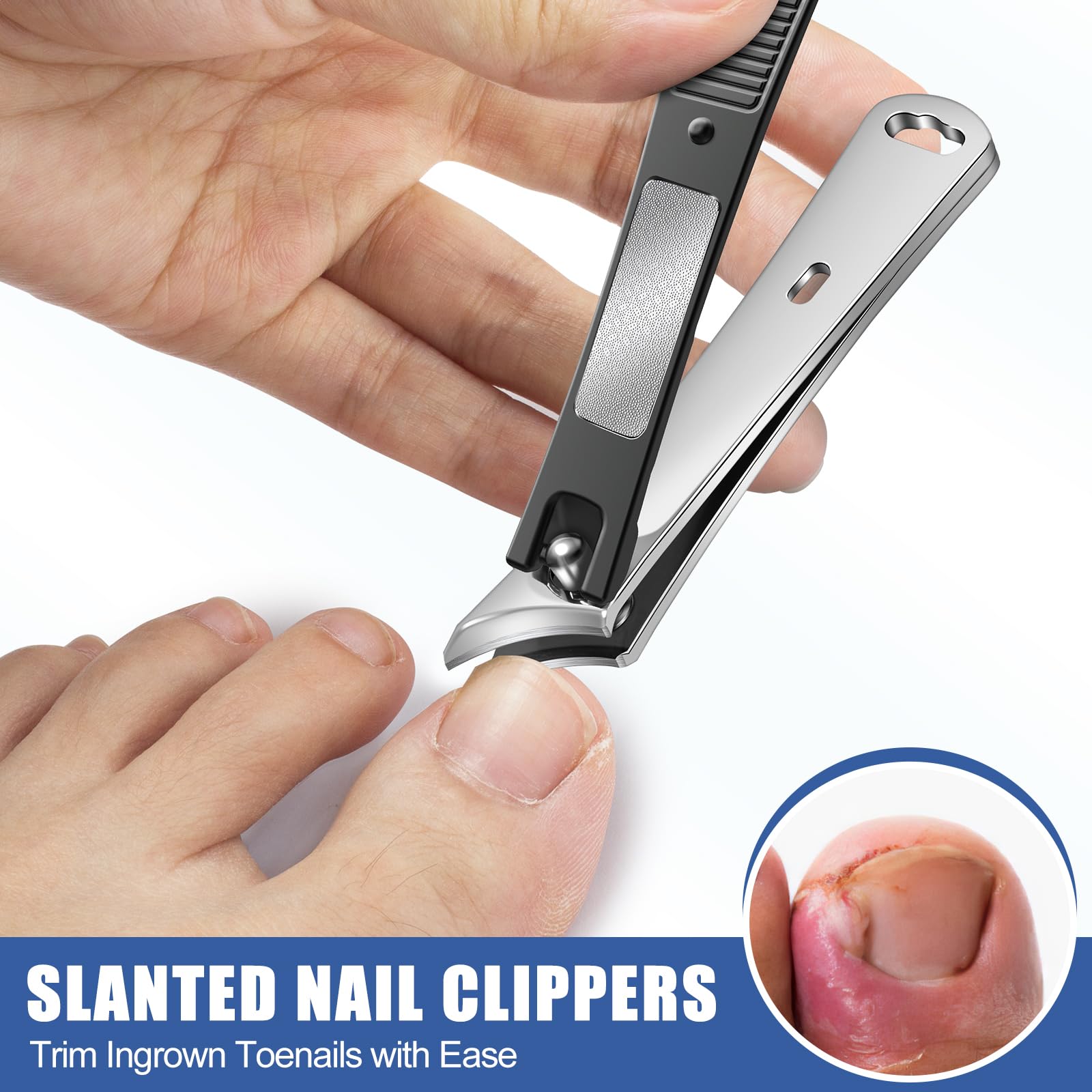 FUMAX ingrown toenail clippers cutting curved nails with comfort grip