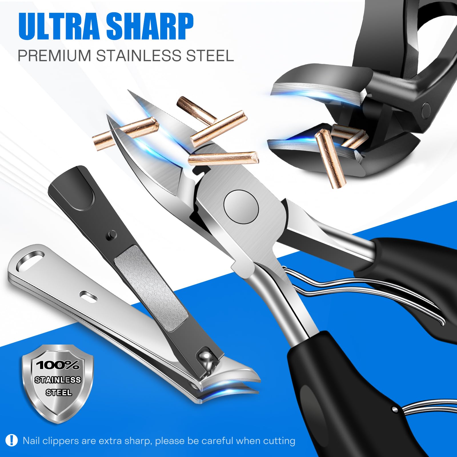 FUMAX long-handle toenail clippers reduce hand strain during thick-nail trimming