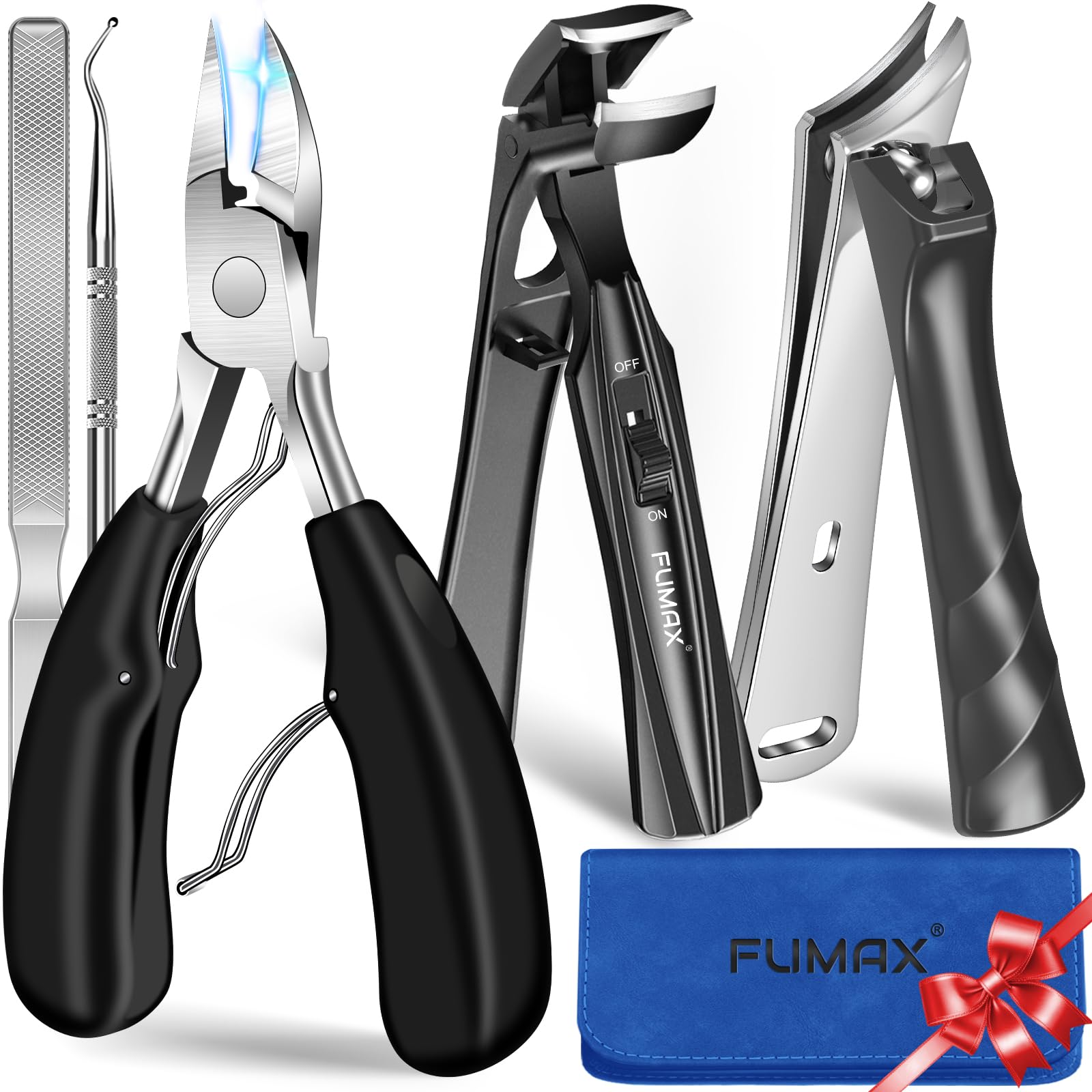 FUMAX toenail clippers large opening designed for thick nails and deep trimming