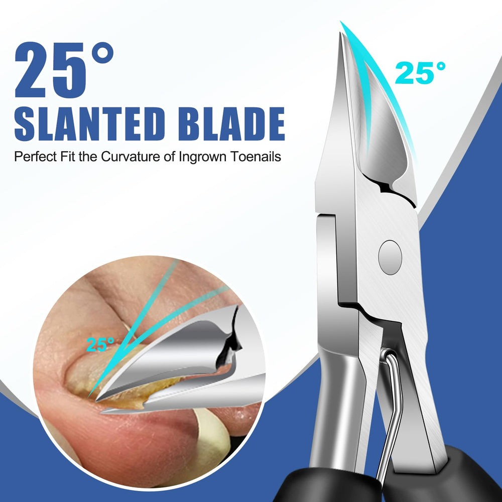 FUMAX wide-opening nail clippers with 15mm mouth ease thick nails.