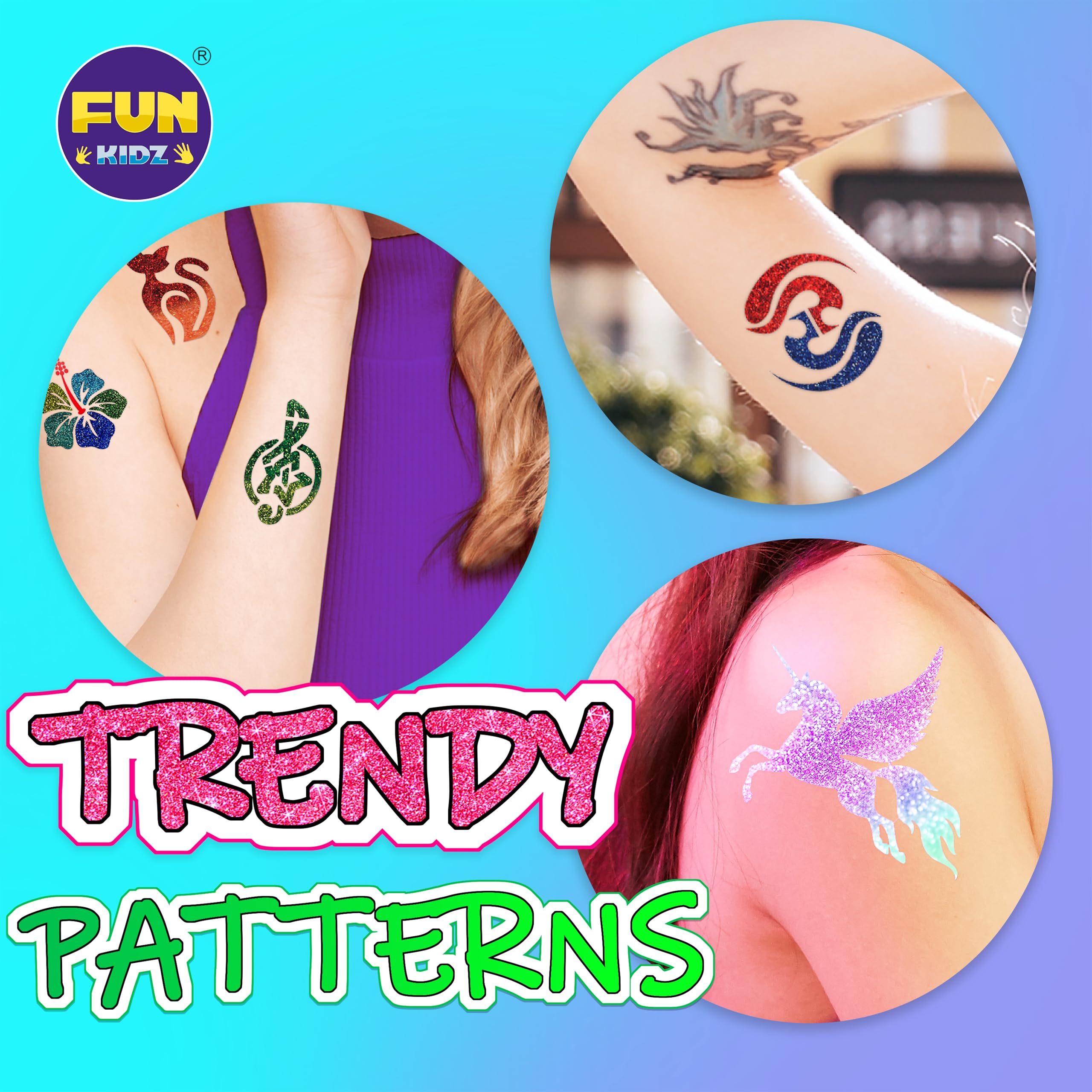 FunKidz glitter tattoo glue pot adds sparkle to designs