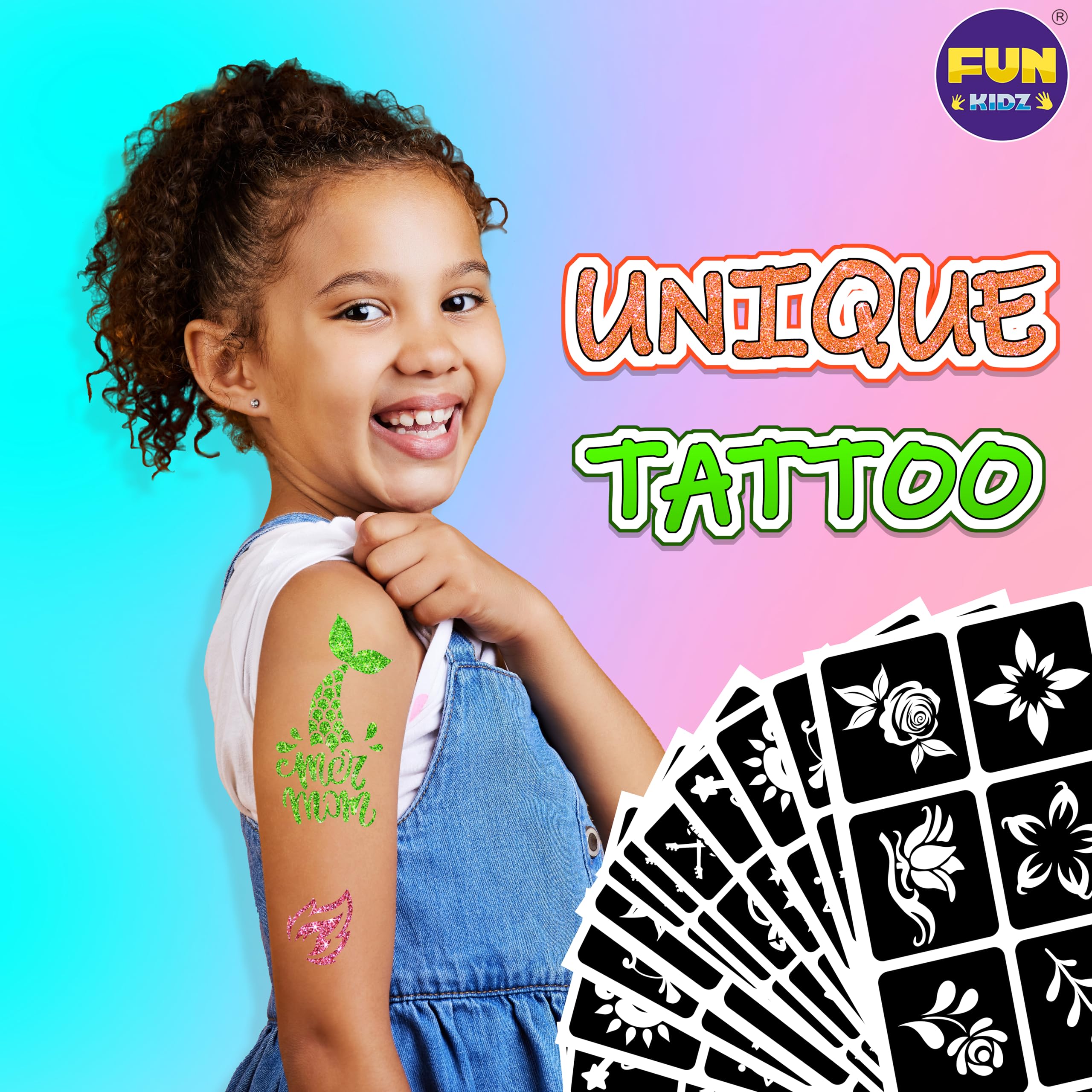 FunKidz tattoo on skin demo showing kid friendly application