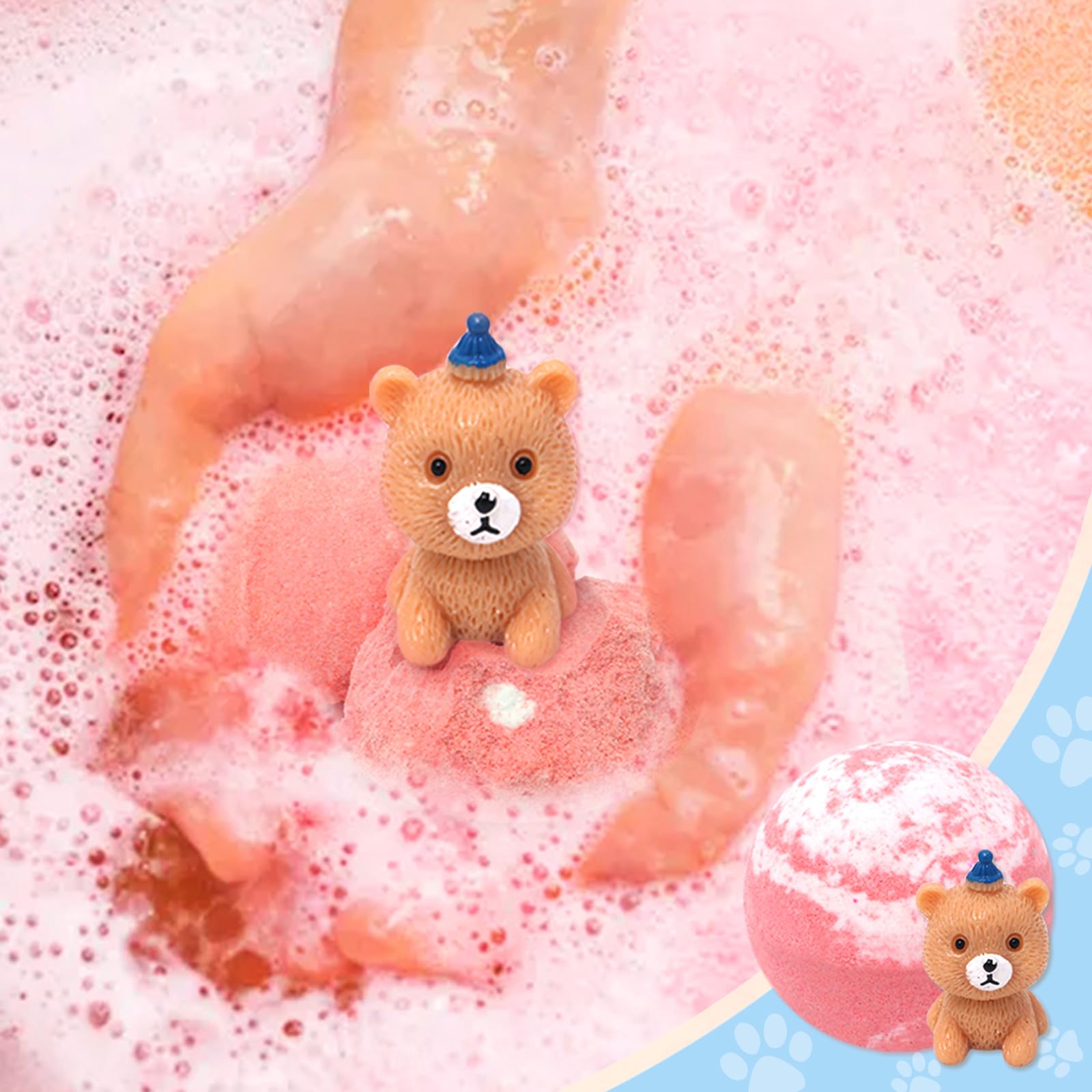 Funcrevity bath bombs bubble and spin, creating a playful sensory bath.