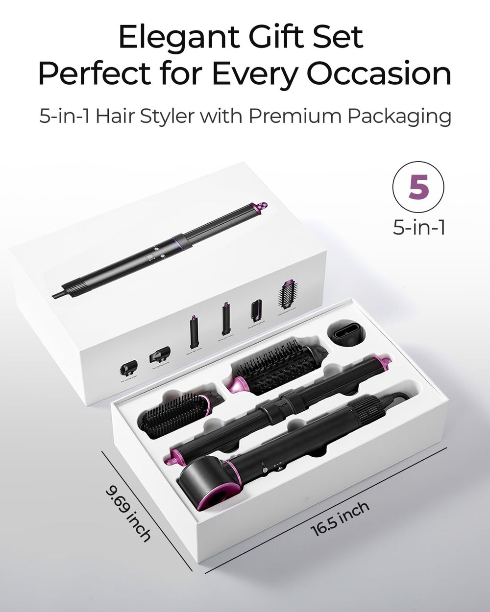 Funflow gift box packaging presents a premium hair styling tool as a gift.