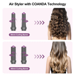 Funflow Coanda effect curling technology for natural-looking curls