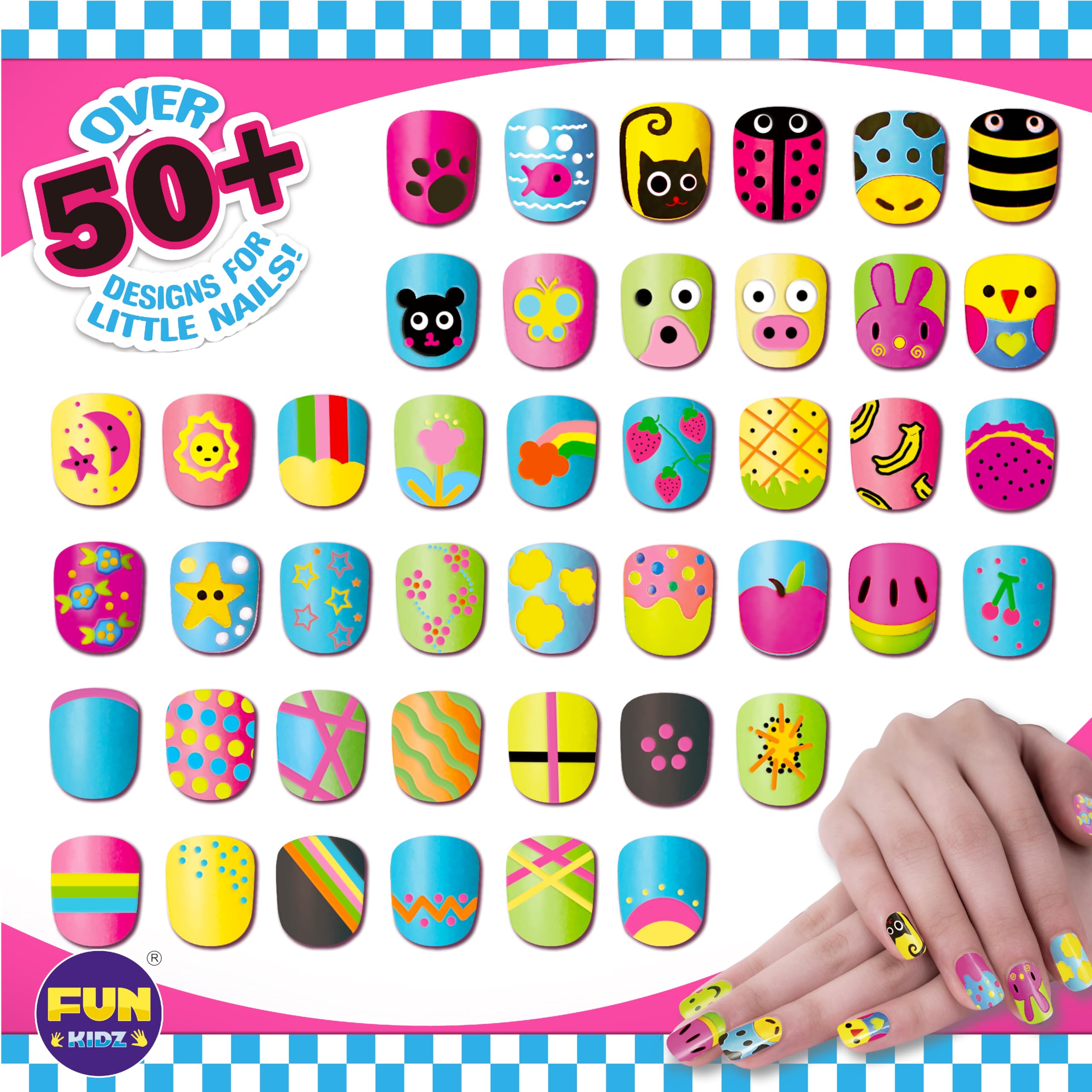 FUN KIDZ Nail Polish Pens 3-in-1 drawing-dotting feature supports precise nail art