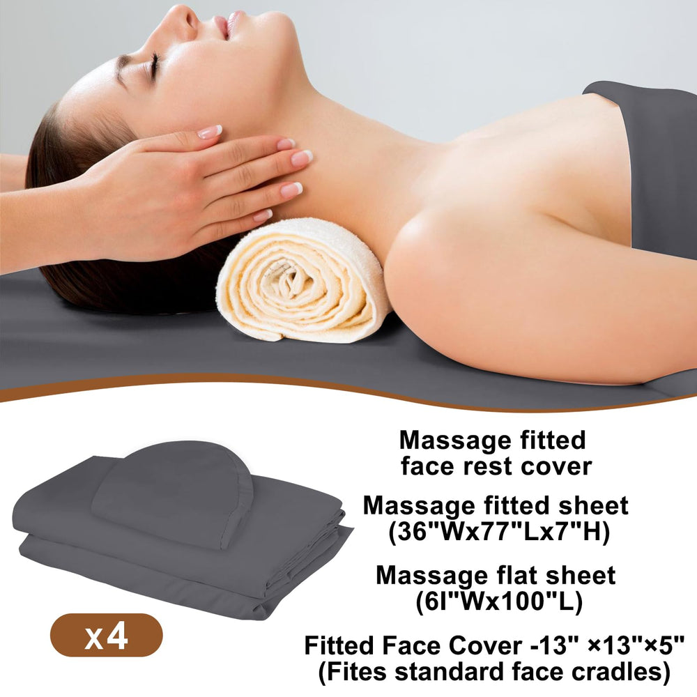FUNLIYING massage table fitted sheets provide snug elastic fit for standard tables