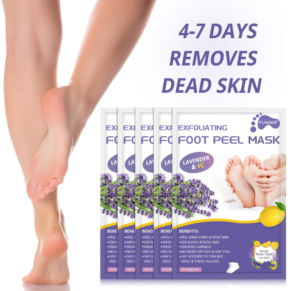 FUNNIR Foot Peeling Mask natural extracts hydrate and care for dry skin.