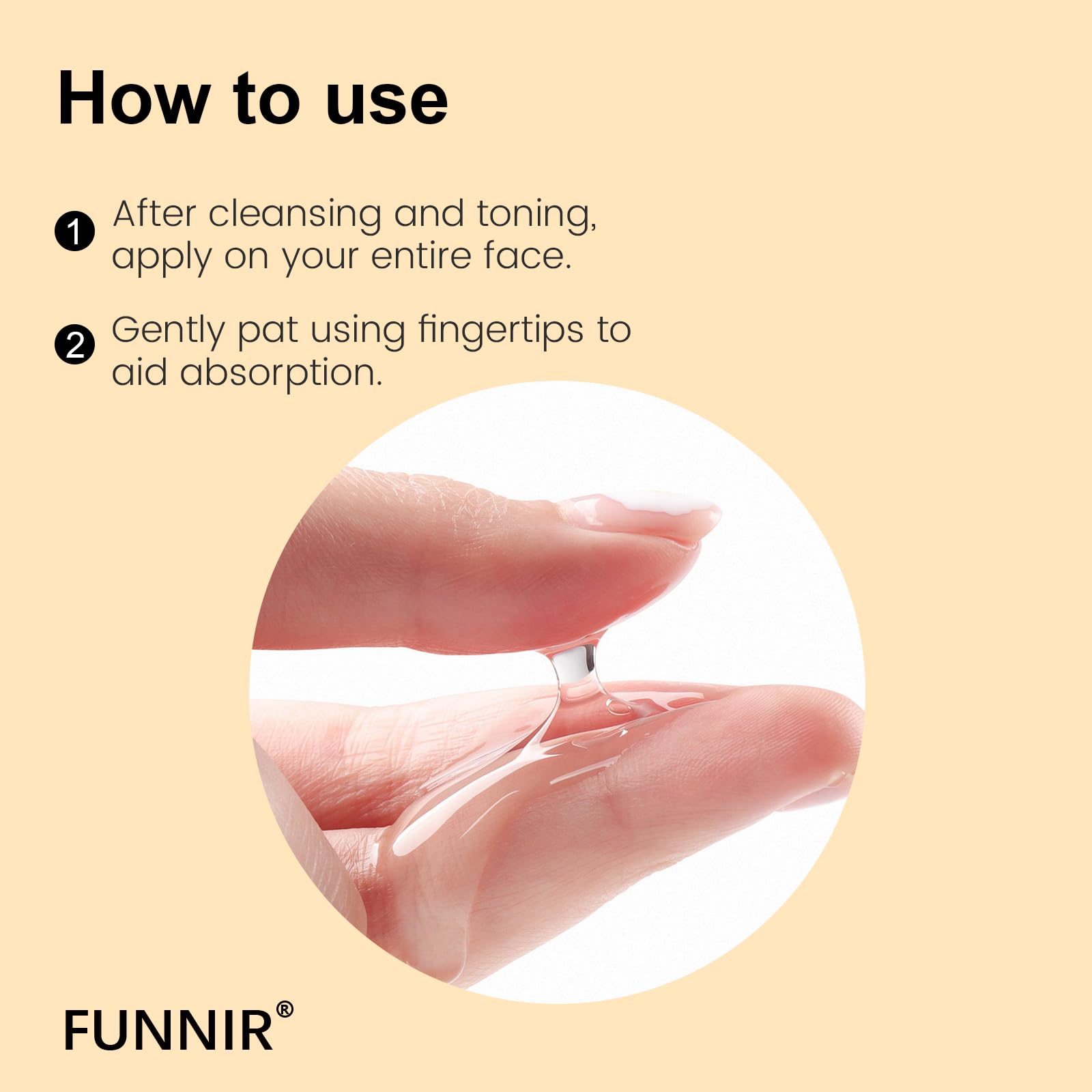 Funnir Snail Mucin 96% Essence hydration scene shows refreshed skin during routine.