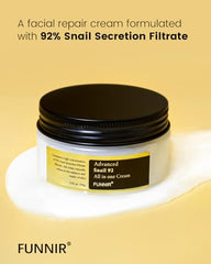 FUNNIR Snail Mucin Moisturizer application routine—soothing aftercare for calm skin