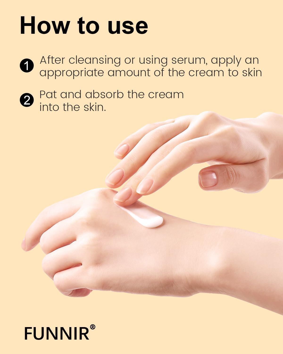 FUNNIR Snail Mucin Moisturizer packaging highlights safe, natural ingredients