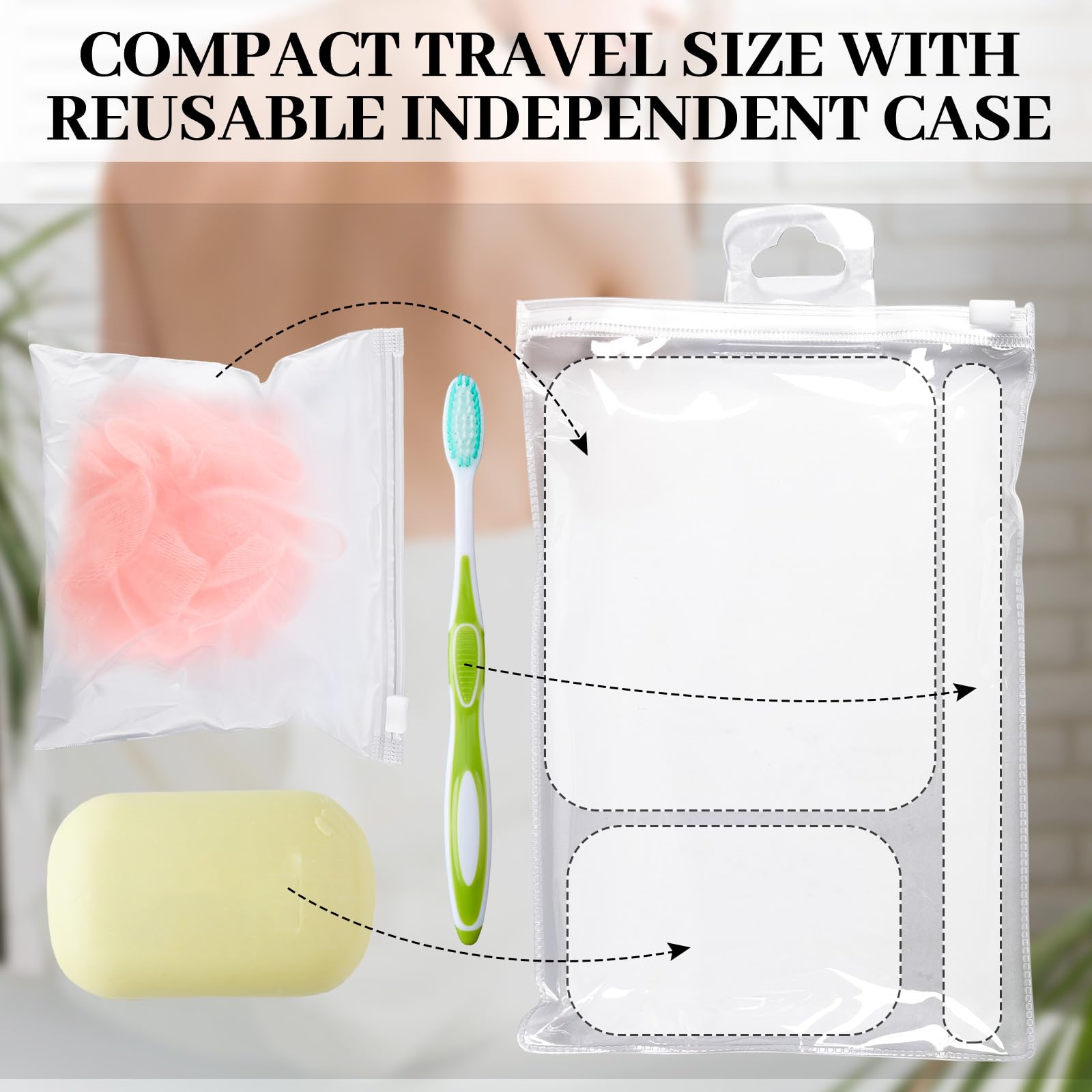 Funnymoom travel loofah foam close-up highlighting rich lather potential.