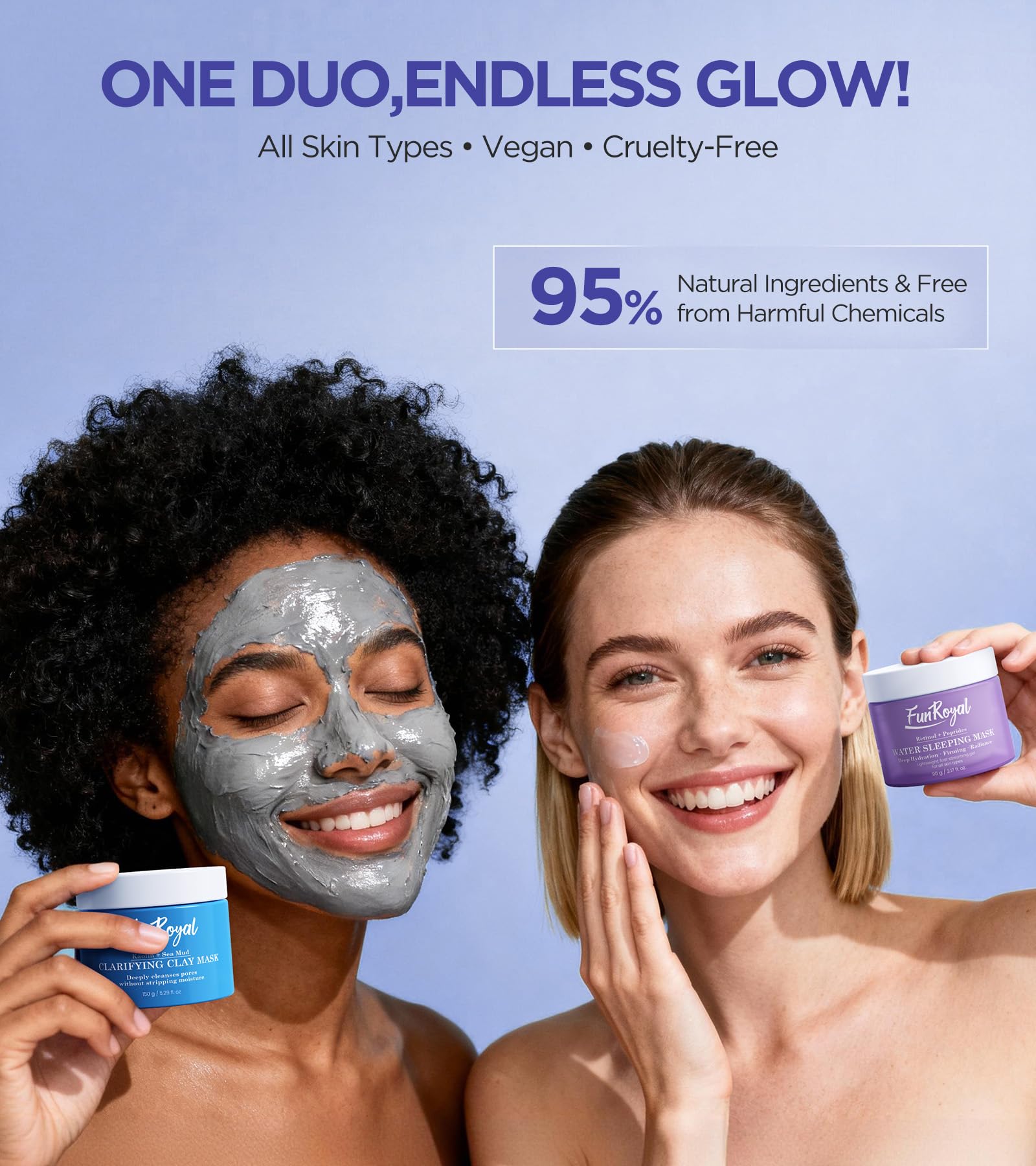FunRoyal glow-boosting set in a morning skincare routine for balanced skin.