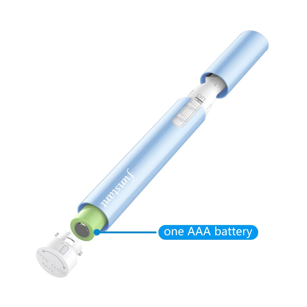 Funstant eyebrow trimmer battery-compartment keeps cordless grooming ready.