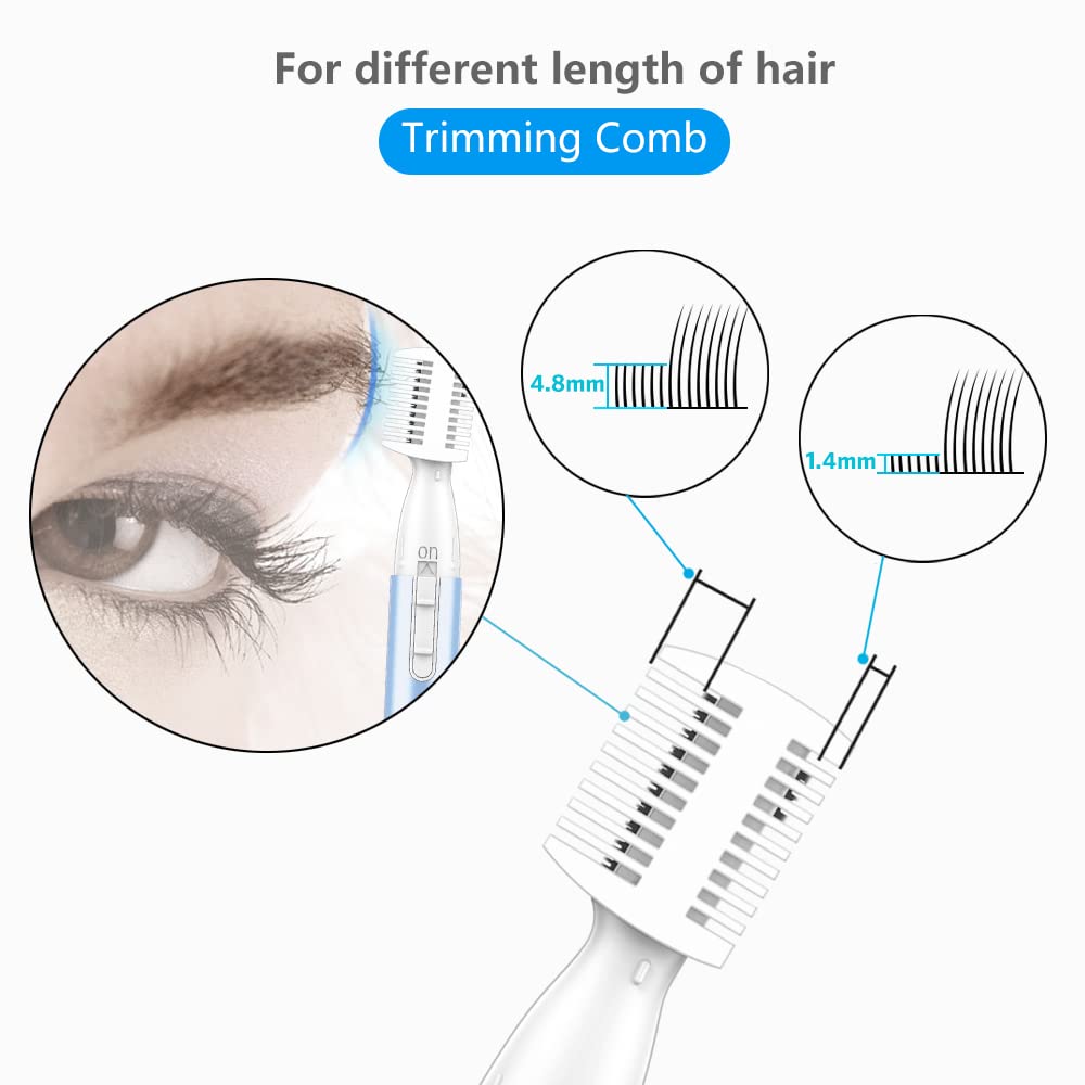 Funstant detail-attachment helps precise brow shaping and clean edges.