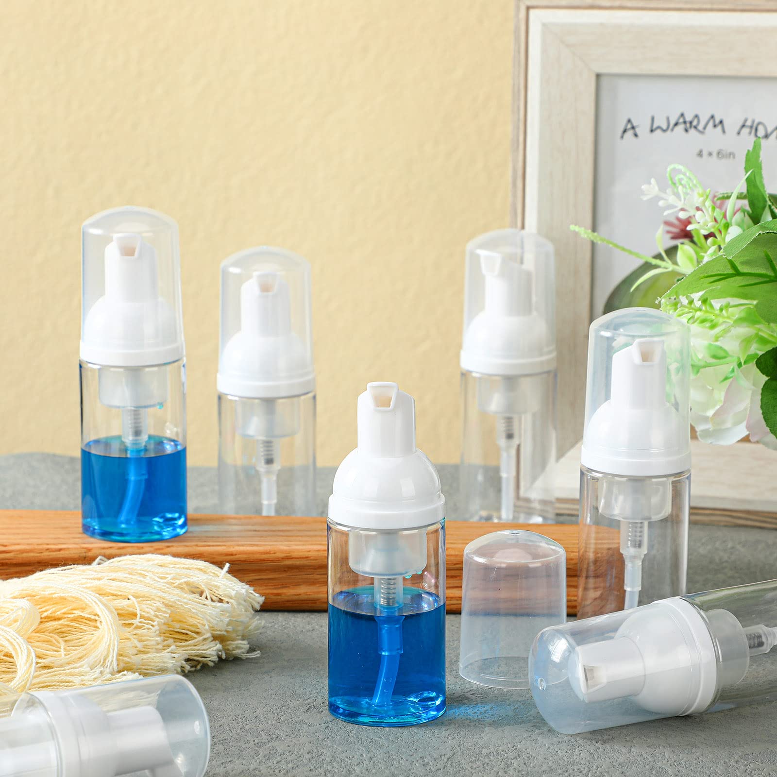 Funtery foam bottle suitable for shampoo or lash cleanser in travel kits.