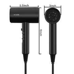 FUNTIN 1800W hair dryer powerful output for quick styling.