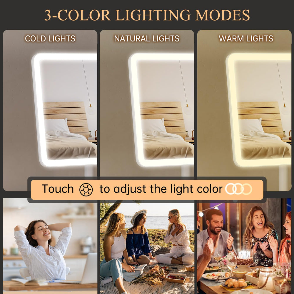 FUNTOUCH mirror powered by 2000mAh battery for cordless use