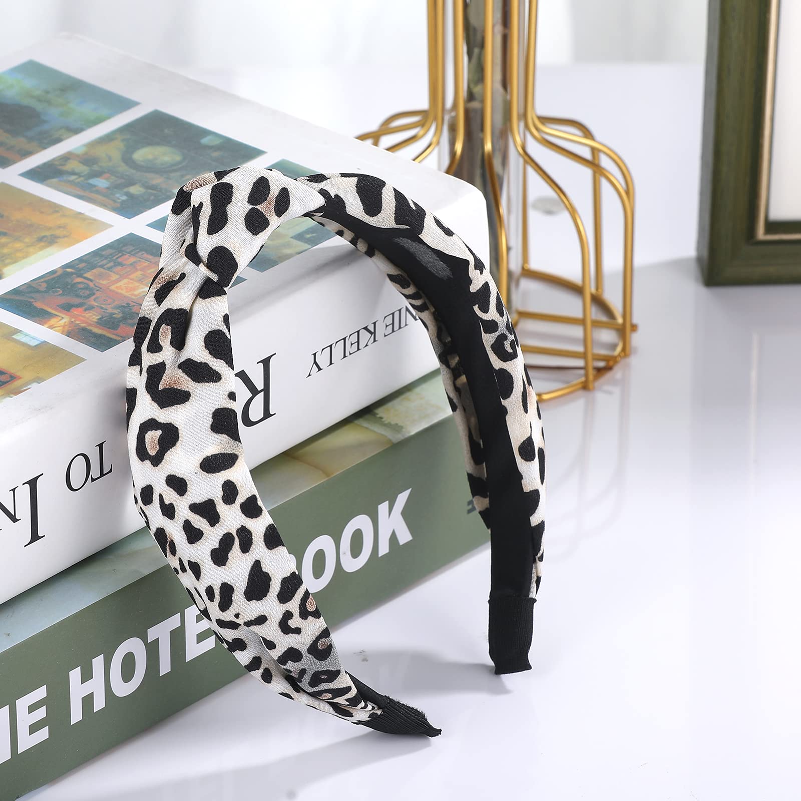 Funtopia cheetah-print headband cream balances bold print with neutrals