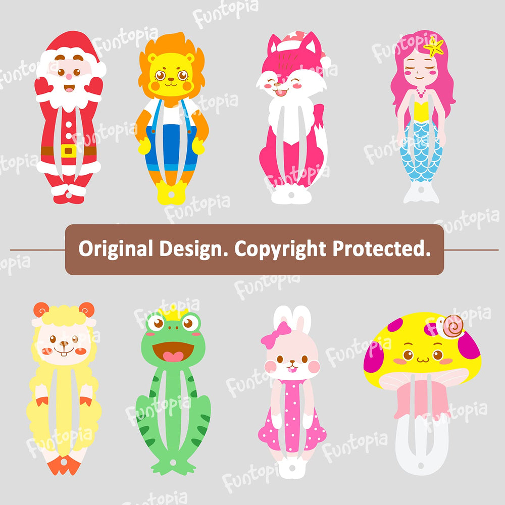 Funtopia hairclips drop patterns add playful detail to hairstyles.