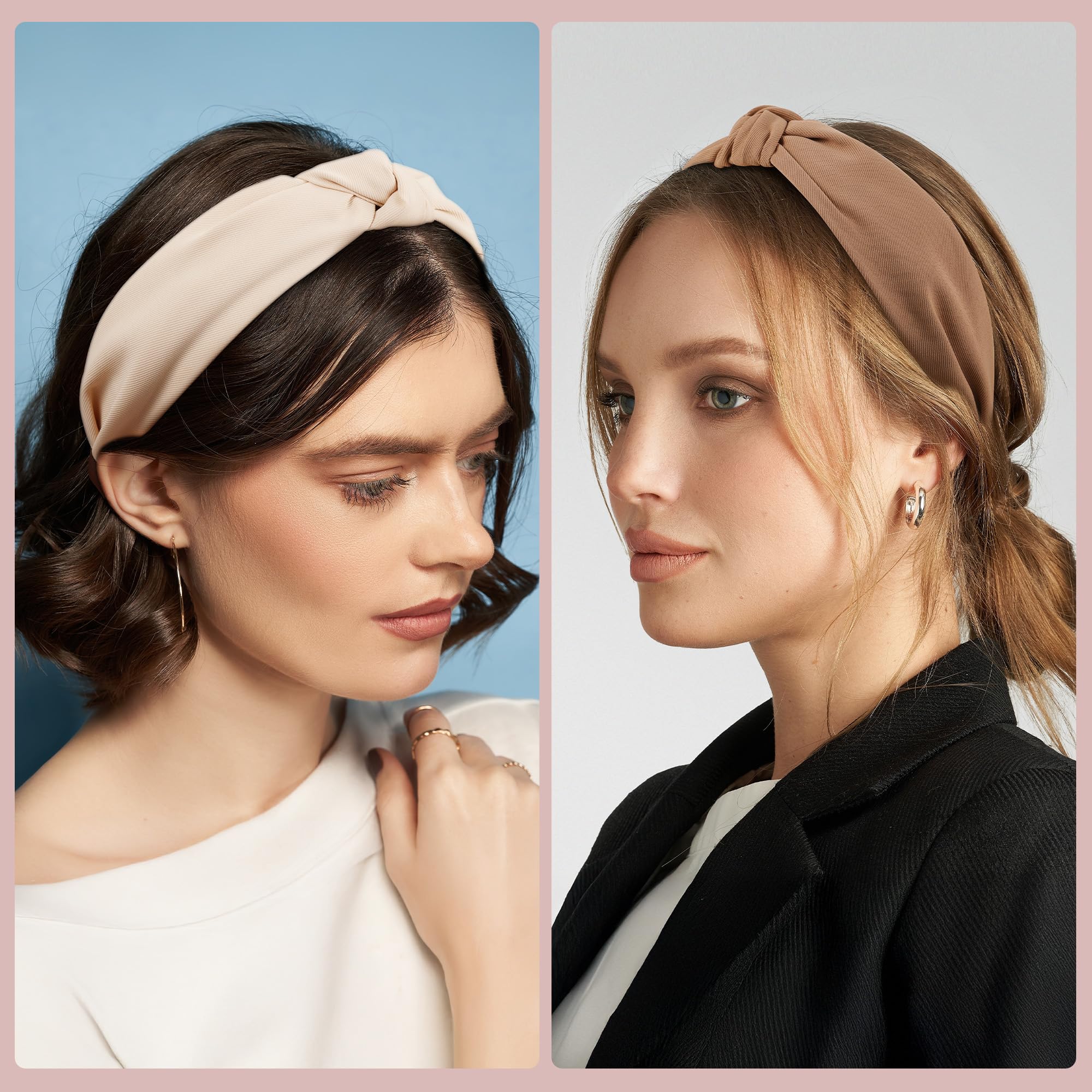 Funtopia headbands solid colors black closeup for timeless accessory