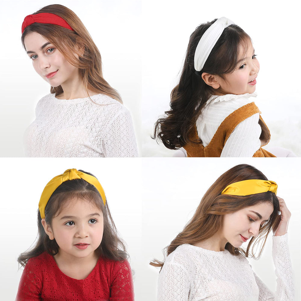 Funtopia solid-color headband blue adds bold color to casual outfits