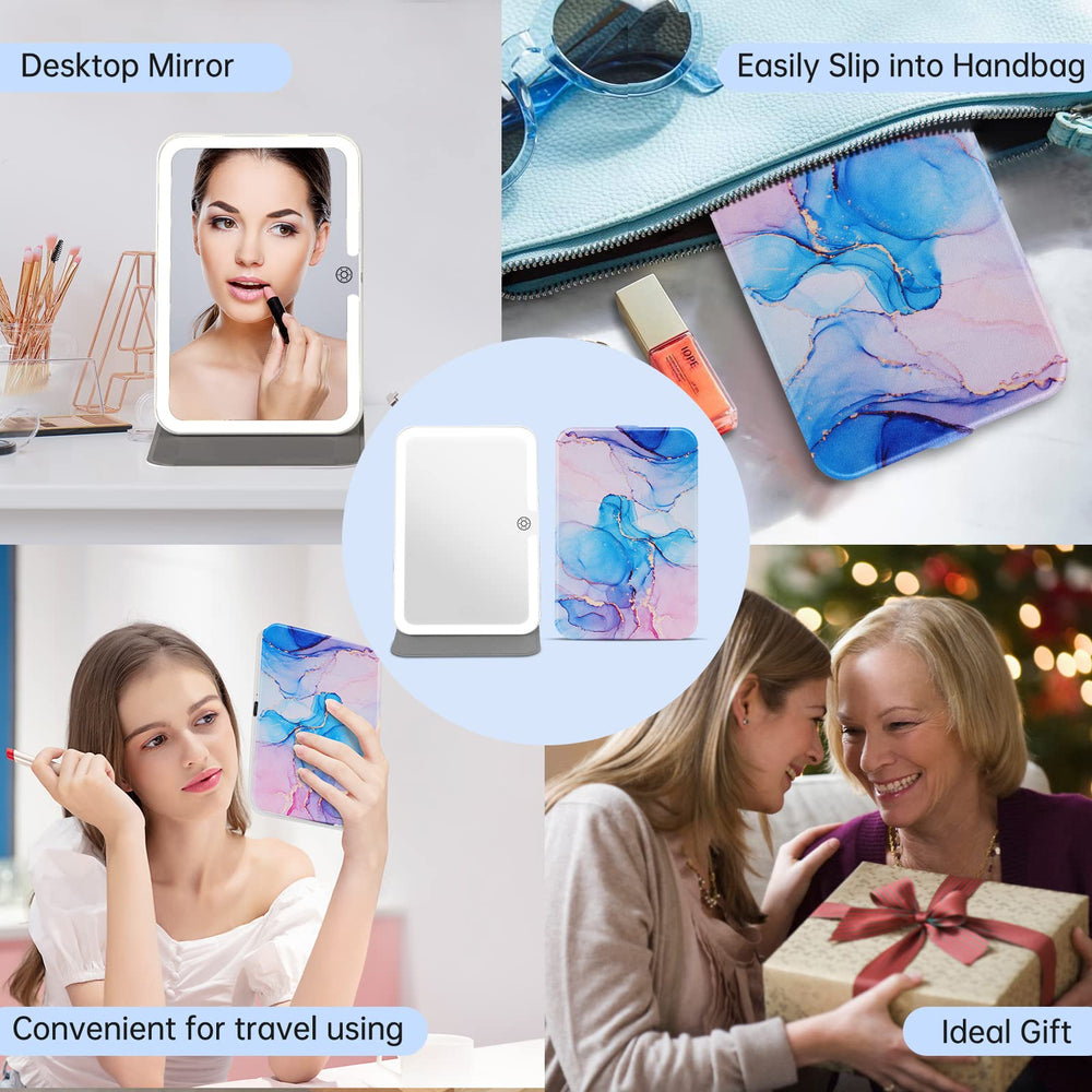FUNTOUCH 180-degree rotation tabletop mirror for versatile viewing angles