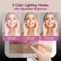 FUNTOUCH 68-LED lighting with three color modes for true-to-face makeup.