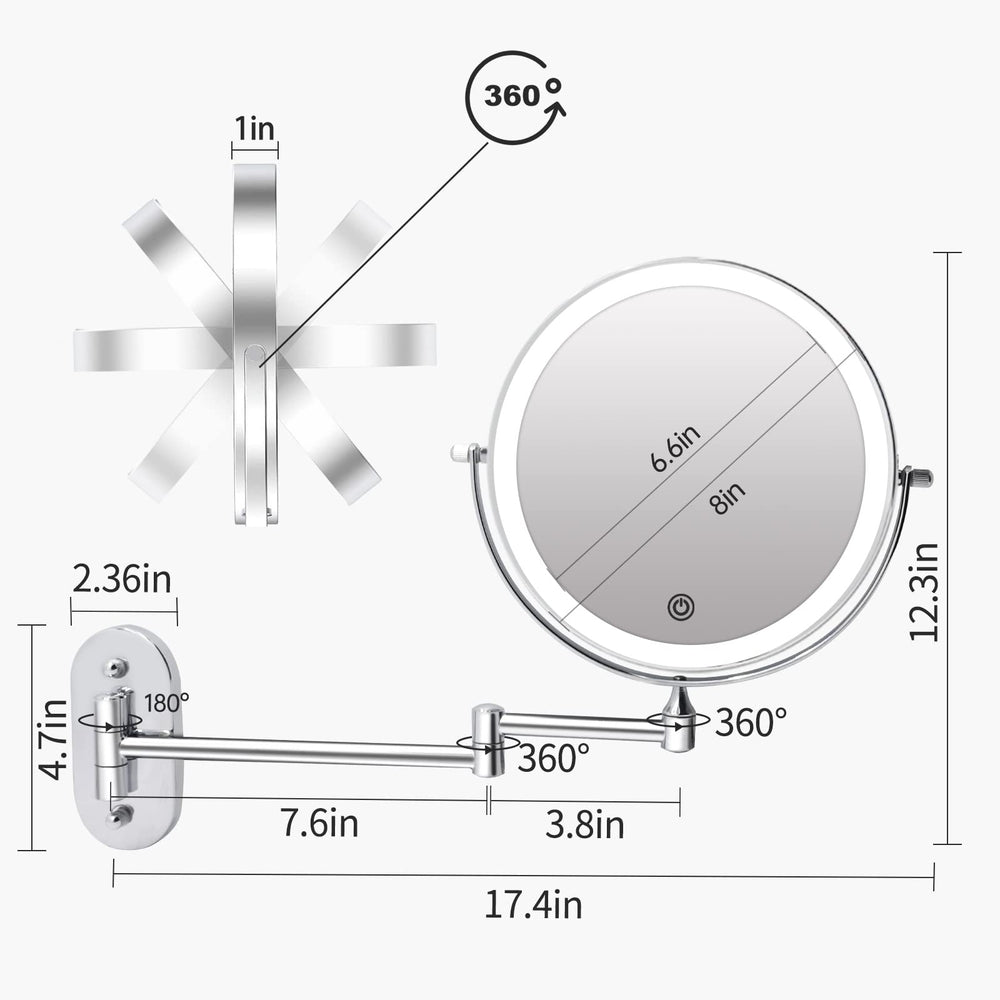 FUNTOUCH anti-rust stainless steel frame provides durable bathroom use
