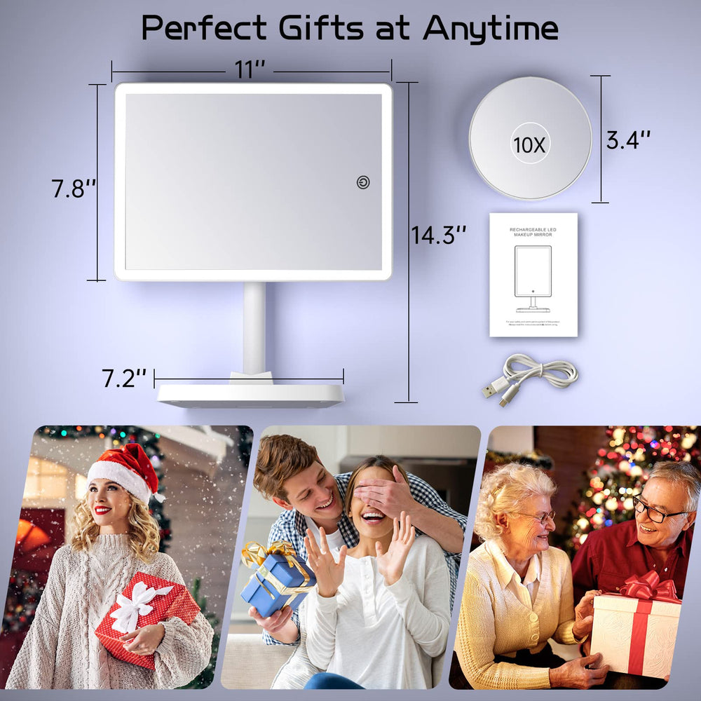 FUNTOUCH brightness-adjustable LEDs allow perfect evening or daytime makeup.