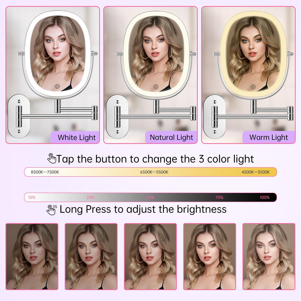 FUNTOUCH dimmable LED lighting for bright or warm illumination during routines