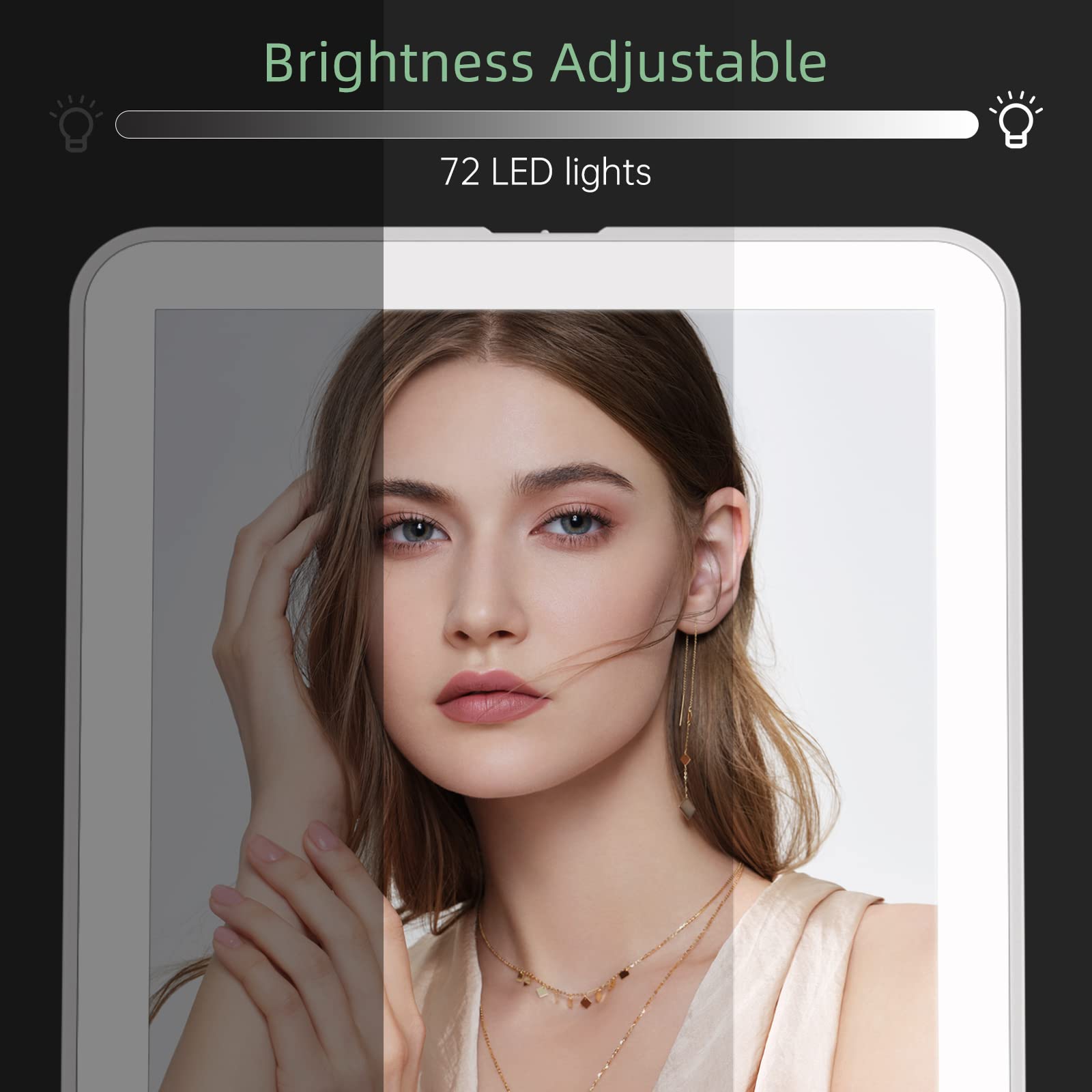 FUNTOUCH dimmable touch-screen controls brightness