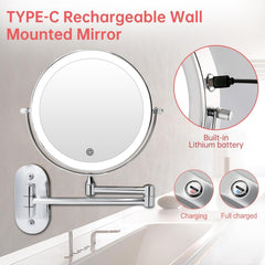 FUNTOUCH double-sided 1x-10x mirror detail view for precise eyeliner